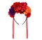 Women Day of the Dead Flower Crown Festival Headband Rose Mexican Floral Headpiece HC-23 (Red Purple
